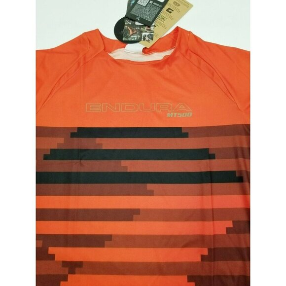 Endura Womens MT500 Supercraft L/S Tee L Recycled Fabric Orange/Black - Picture 10 of 14